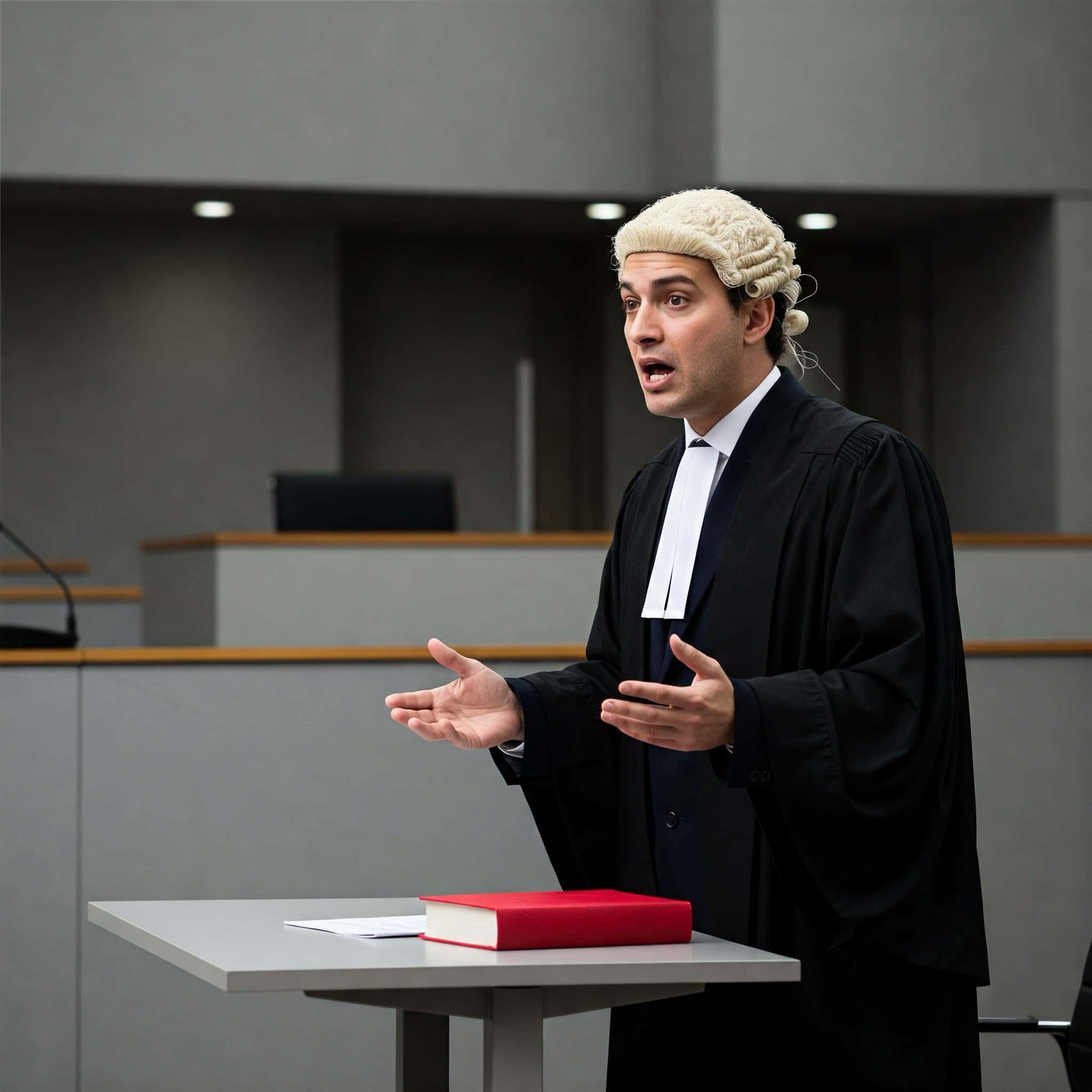 Barrister in Worcester Tribunal, making legal argument